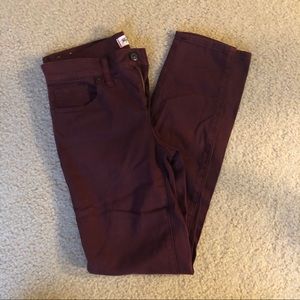 Madewell maroon skinny pants